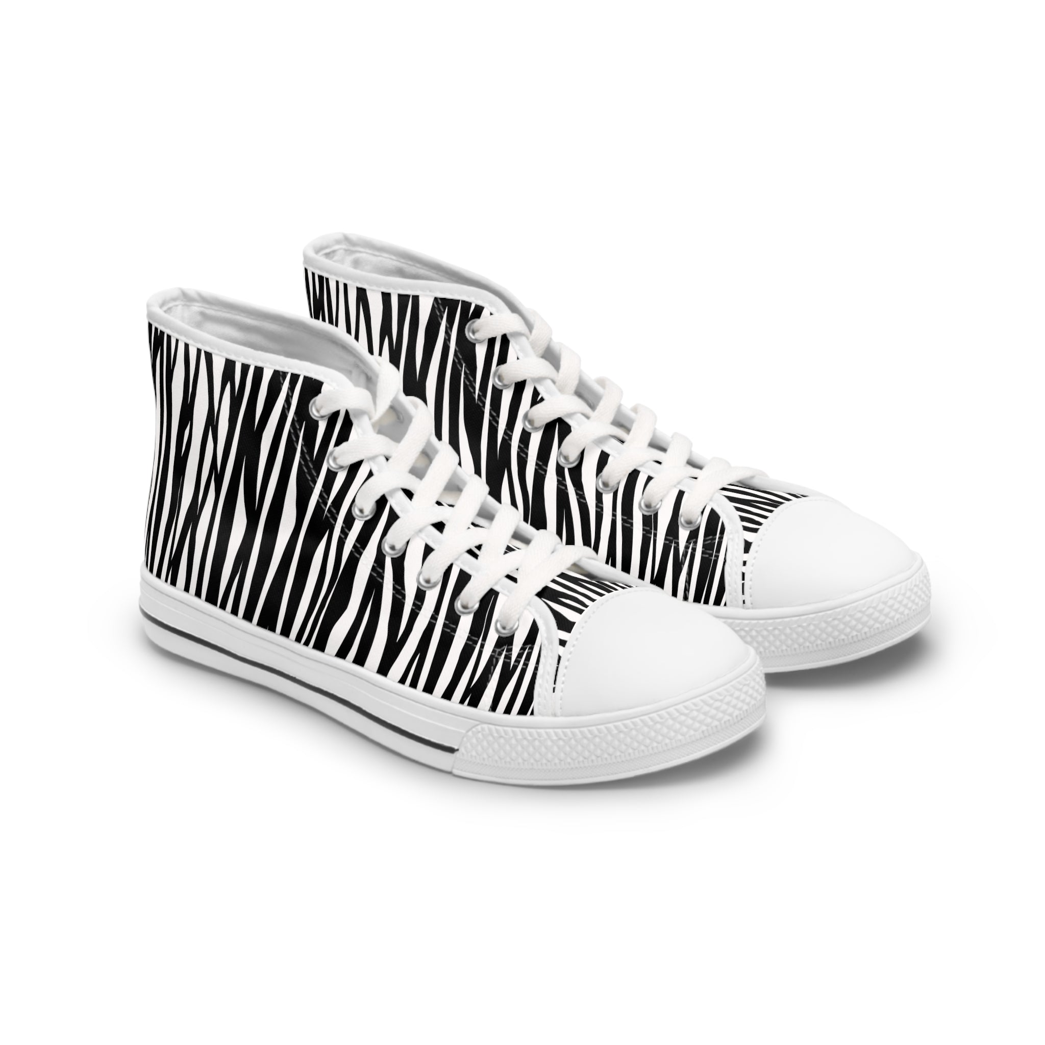 Chic Zebra Print High Top Sneakers for Women